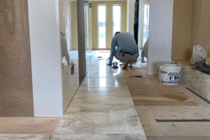 南青山　マンションリフォーム大理石工事